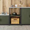 vidaXL Kitchen Storage with Shelf Olive Green 60 x 50 x 92 cm Steel