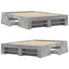 vidaXL Bed Frame without Mattress Concrete Grey 135x190cm Engineered Wood