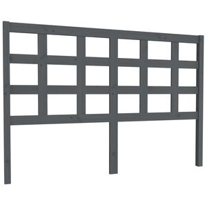 vidaXL Bed Headboard Grey 145.5x4x100 cm Solid Wood Pine