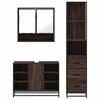 vidaXL 3&nbsp;Piece Bathroom Furniture Set&nbsp;Brown Oak Engineered Wood
