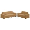vidaXL Sofa 2 pcs Brown 221 x 80 x 80 cm Fabric