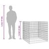 vidaXL Square Composter 100 x 100 x 100 cm Iron