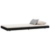vidaXL Bed Frame without Mattress Black 90x190 cm Single Solid Wood Pine