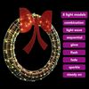 vidaXL Wreath with 150 LEDs Warm white 121 x 121 x 10 cm PET