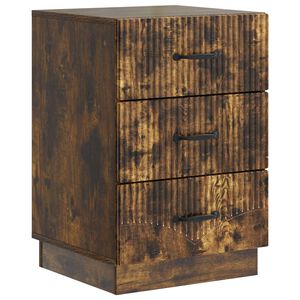 vidaXL Bedside Cabinet Smoked Oak 43 x 41 x 63.5 cm Engineered Wood