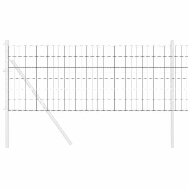 vidaXL Euro Fence Grey 0.4 x 50 m PVC-coated iron