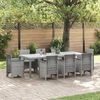 vidaXL Garden Dining Table Light grey 250 x 100 x 73 cm Poly Rattan