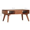 vidaXL Coffee Table 85x50x41 cm Solid Acacia Wood