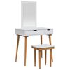vidaXL Dressing Table Set FAUSKE 3 pcs White 76 x 50 x 143 cm