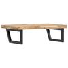vidaXL Basin Shelf Wall Mounted Steel and Solid Wood Acacia