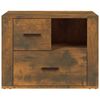 vidaXL Bedside Cabinet Smoked Oak 60x36x45 cm Engineered Wood
