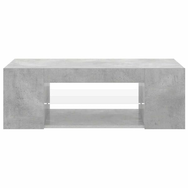 vidaXL TV Cabinet with LED Lights Concrete Grey 90x39x30 cm