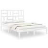 vidaXL Bed Frame without Mattress White Solid Wood 140x200 cm