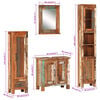vidaXL 4 Piece Bathroom Furniture Set Solid Wood Reclaimed