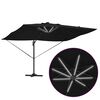 vidaXL Umbrella Black 352 x 251 x 265 cm Polyester and Aluminium