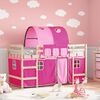 vidaXL Kids' Loft Bed with Tunnel without Mattress Pink 90x190cm