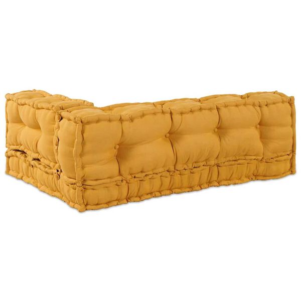 vidaXL Pallet Sofa Cushion Yellow Fabric