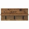 vidaXL Wall-Mounted Coat Rack Wall-mounted Old Wood 40 x 10.5 x 18 cm