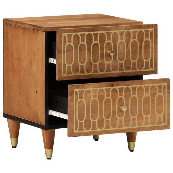 vidaXL Bedside Cabinet 40x33x46 cm Solid Wood Mango