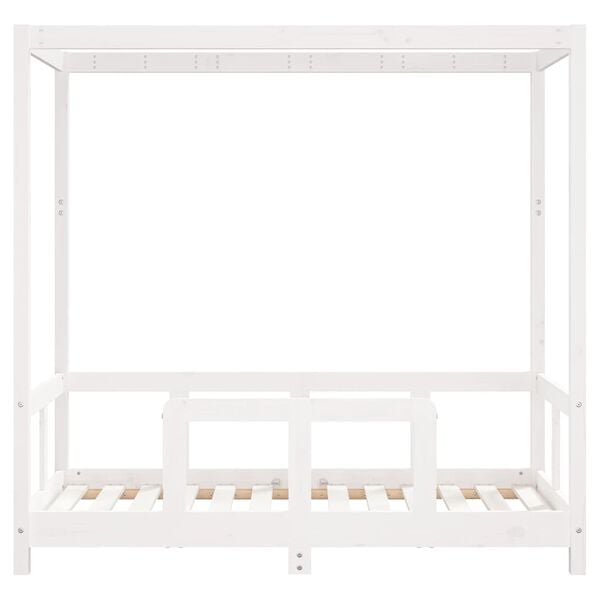vidaXL Kids Bed Frame White 70x140 cm Solid Wood Pine