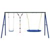 vidaXL Outdoor Swing Set with Swing, Disc Swing, Saucer Swing