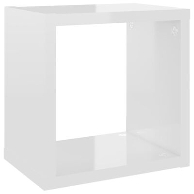 vidaXL Wall Cube Shelves 6 pcs High Gloss White 22x15x22 cm