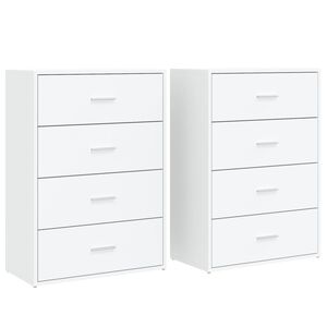 vidaXL Sideboards 2 pcs White 60x31x84 cm Engineered Wood
