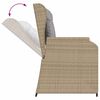 vidaXL Garden Bench with Cushion Beige Poly rattan