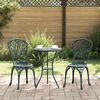 vidaXL Garden Bistro Set 3 pcs Green Aluminium