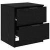 vidaXL Bedside Cabinet 2 pcs Black Oak 45 x 39 x 50cm Engineered Wood