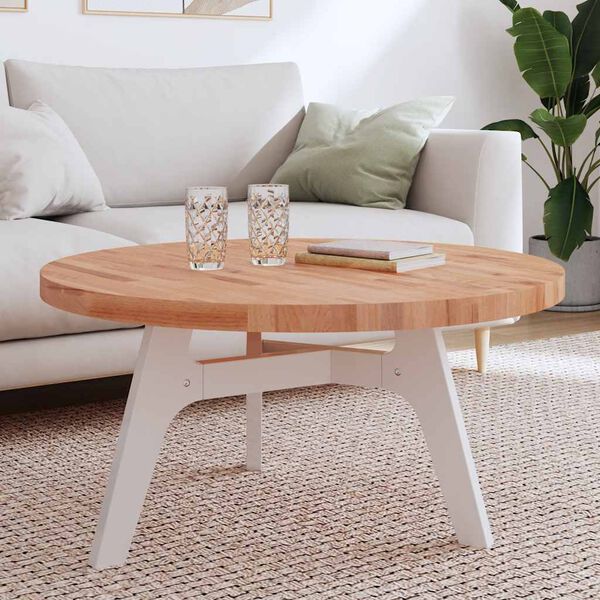 vidaXL Table Top &Oslash;90x4 cm Round Solid Wood Beech