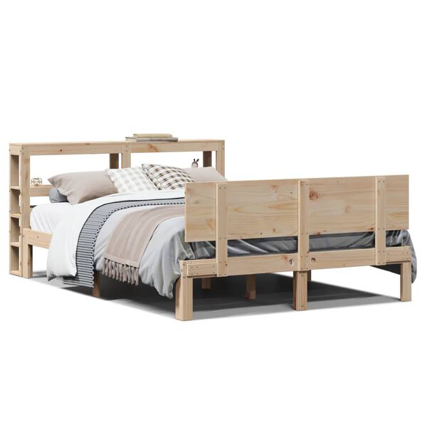 vidaXL Bed Frame with Headboard without Mattress 120x200 cm
