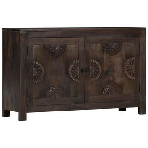 vidaXL Sideboard with Carved Design 110x35x70 cm Solid Mango Wood