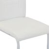vidaXL Cantilever Dining Chairs 2 pcs White Faux Leather