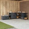 vidaXL Kitchen Storage with Shelf Anthracite 30 x 50 x 92 cm Steel