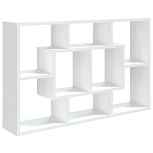 vidaXL Wall Shelf White 85x16x52,5 cm Engineered Wood