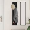 vidaXL Wall-Mounted Coat Rack Wall-mounted Black oak 20 x 1.5 x 100 cm