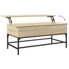 vidaXL Coffee Table Sonoma Oak 100x50x45 cm Engineered Wood and Metal