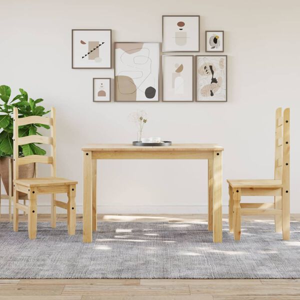 vidaXL Dining Table Panama 112x60x75 cm Solid Wood Pine