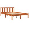 vidaXL Bed Frame without Mattress Wax Brown 120x200 cm Solid Wood Pine