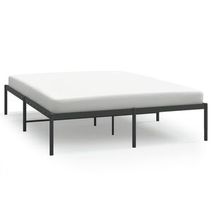 vidaXL Metal Bed Frame without Mattress Black 160x200cm