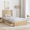 vidaXL Storage Bed with Drawer Sonoma Oak 70 x 190 cm Engineered Wood