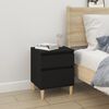 vidaXL Bedside Cabinets 2 pcs Black 40x35x50 cm