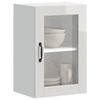 vidaXL Kitchen Wall Cabinet with Glass Door&nbsp;Porto High Gloss White