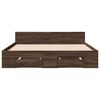 vidaXL Bed Frame with Drawers without Mattress Brown Oak 120x190 cm Small Double