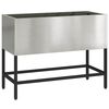 vidaXL Raised Garden Planter Silver 60 x 26 x 45 cm Stainless steel