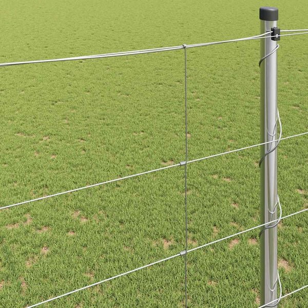 vidaXL Field Fence Silver 25 x 1.6 m Galvanised steel