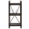 vidaXL 3-Tier Bookcase Black 40x30x80 cm Solid Mango Wood