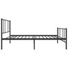 vidaXL Metal Bed Frame without Mattress with Footboard Black 107x203cm