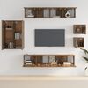vidaXL 8 Piece TV Cabinet Set Smoked Oak Engineered Wood